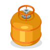 Bombonas de 11 kg, uno de los tipos de distribución del propano envasado
